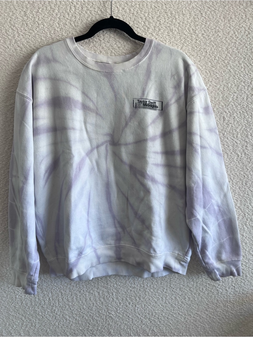 Taylor Swift Offical Merchandise Midnights Tie Dye White Sweatshirt Size Large